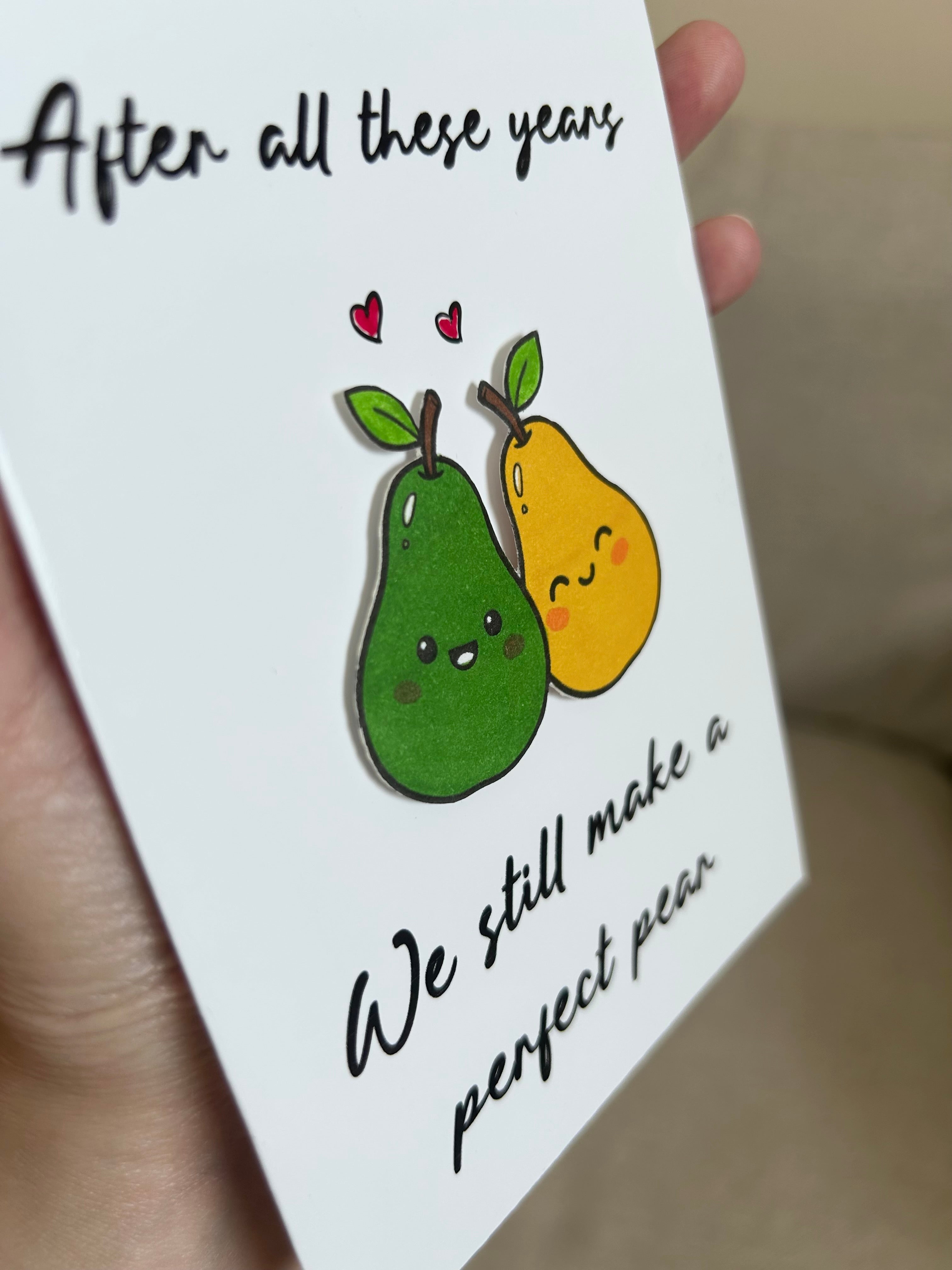 Handmade 3D ‘Perfect Pear’ Card
