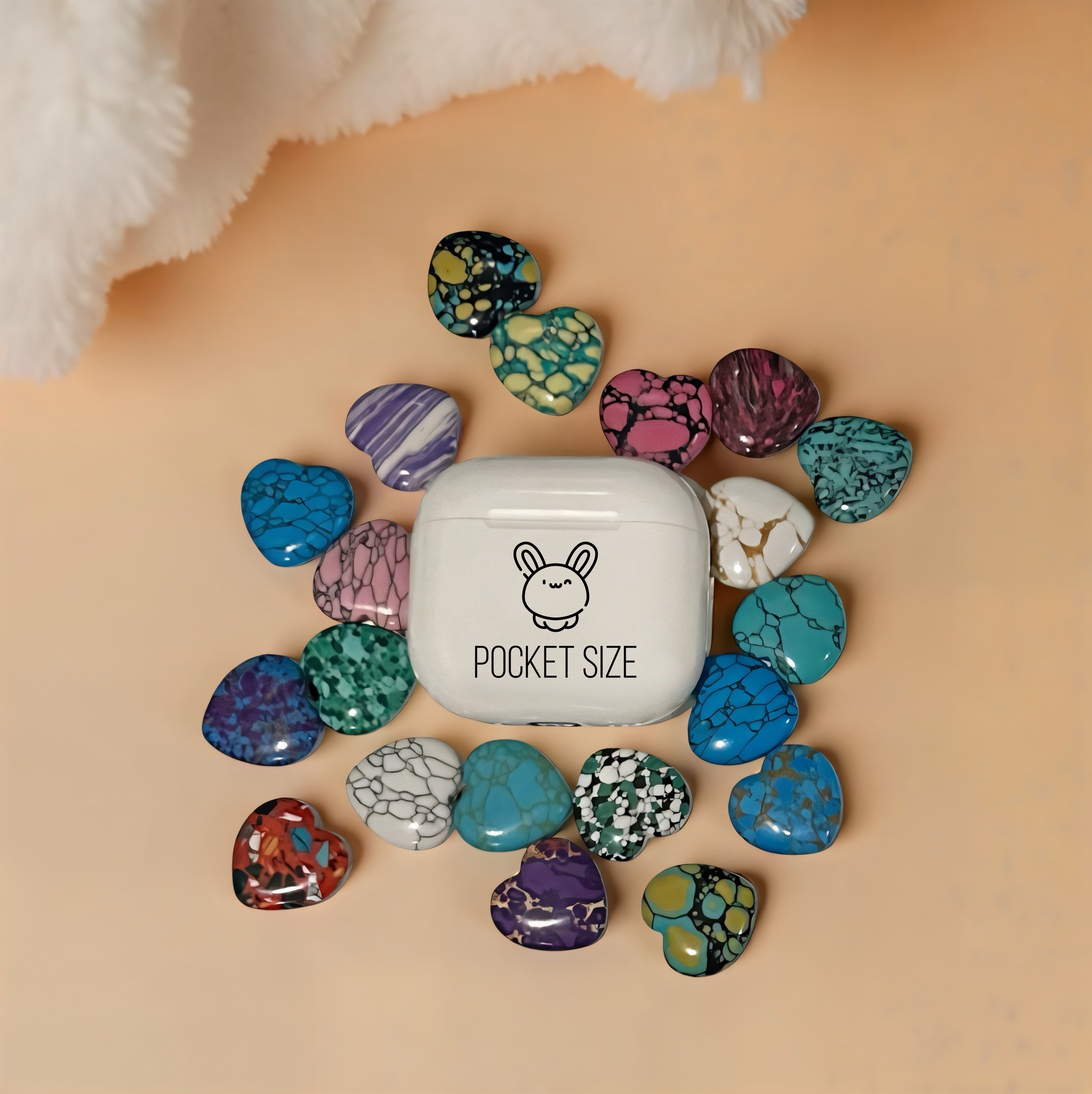 Colourful Heart Shaped Stones - pack of 20