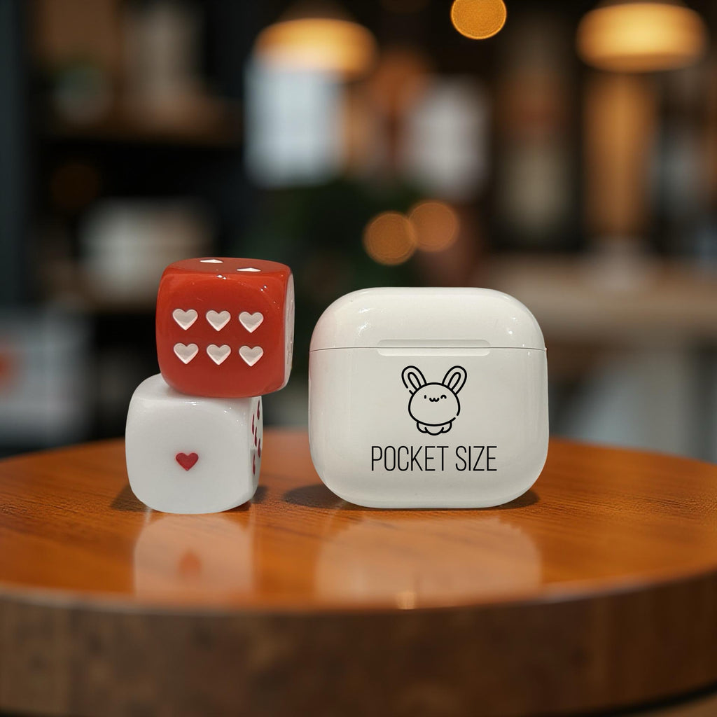 White/Red Dice - Set of 2