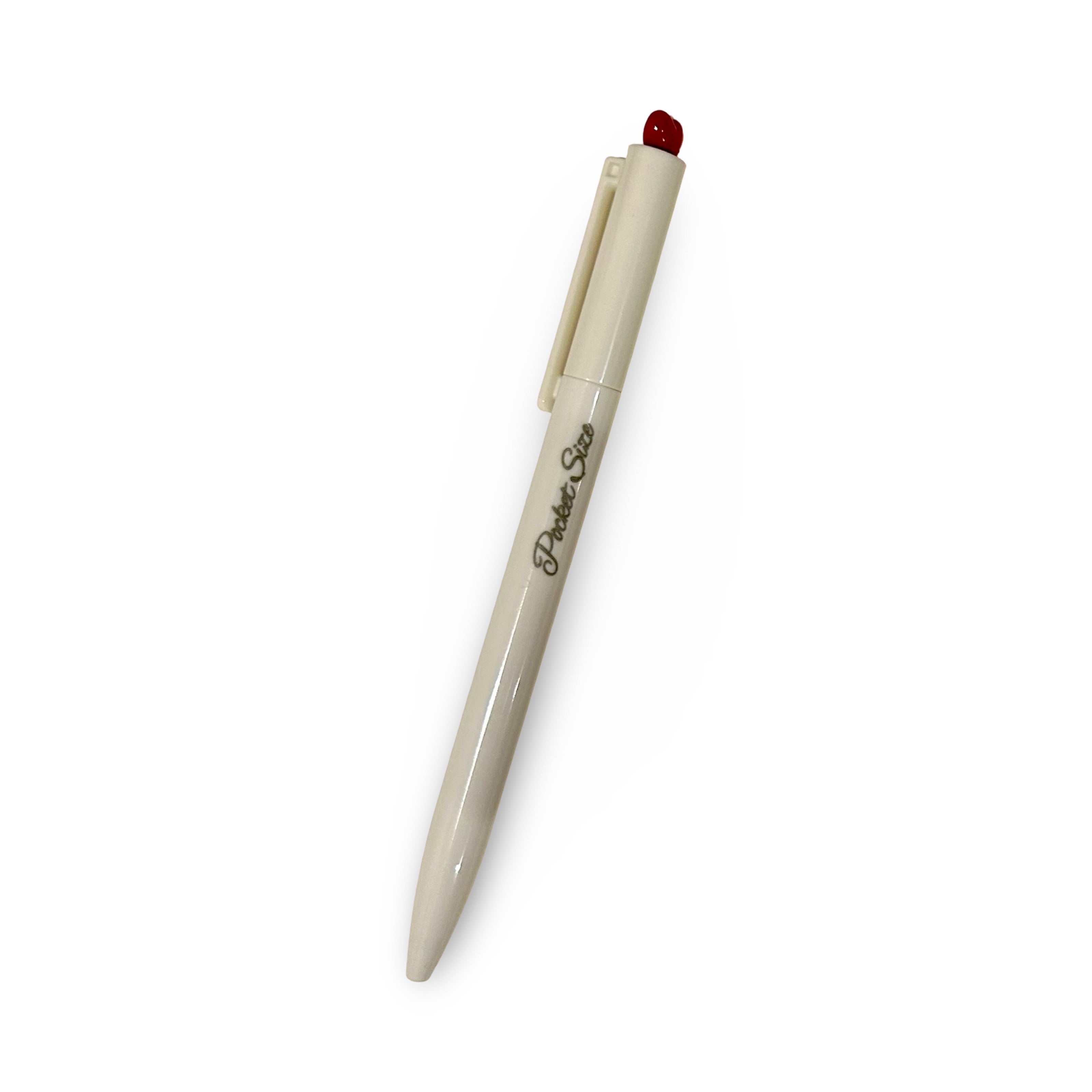 Ballpoint Black Ink Pen with Heart Cap - set of 2