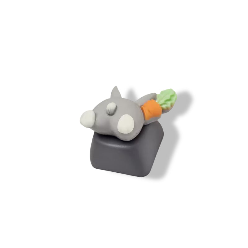 Bunny With Carrot Decorative Keycap