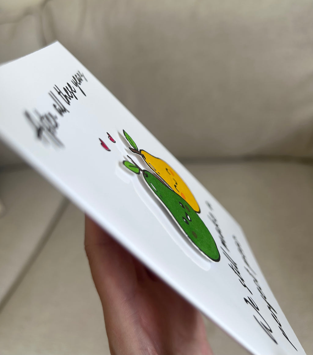 Handmade 3D ‘Perfect Pear’ Card