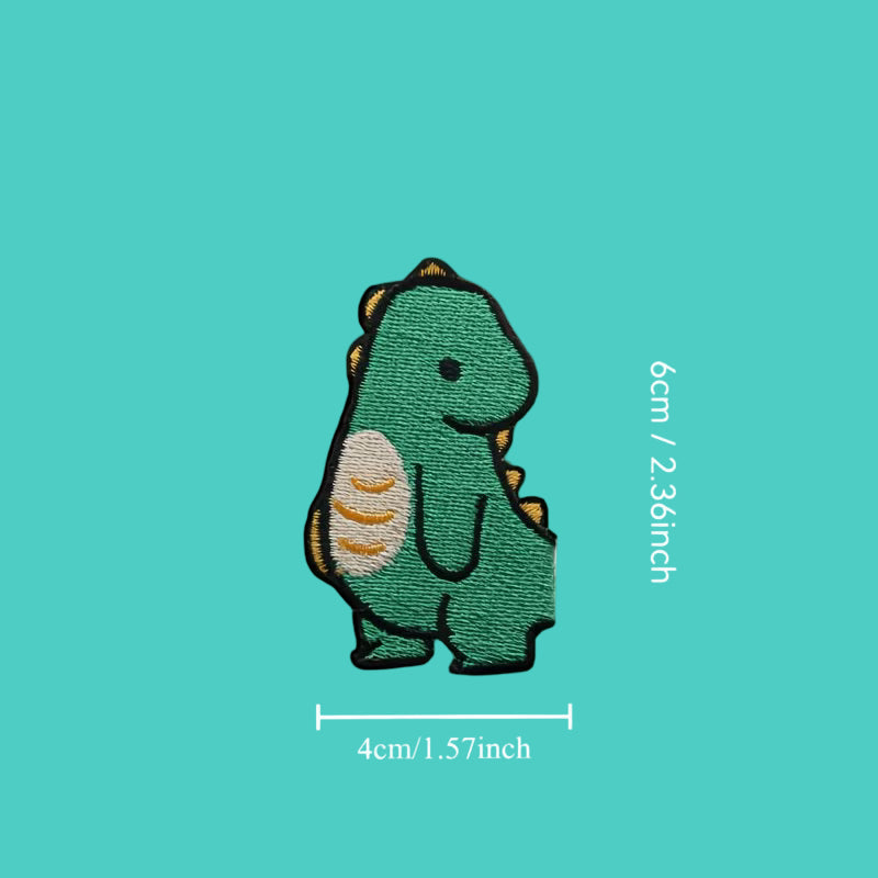 Two-piece Dinosaur Embroidered Iron On Patches