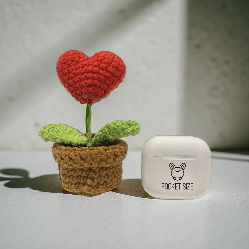 Knitted Heart Shaped Plant