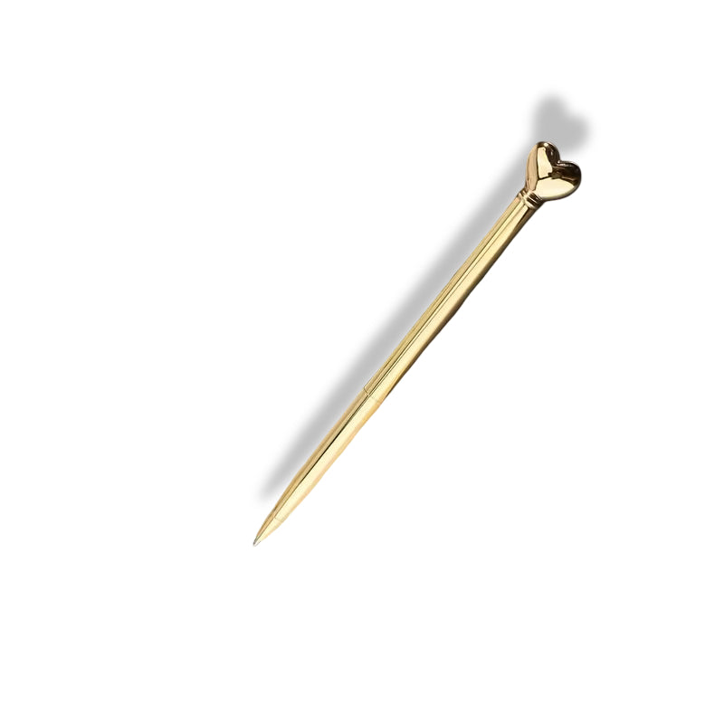 Golden Heart Ballpoint Pen Black Ink