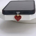 Red Heart Charging Port Dust Plug - Type-C