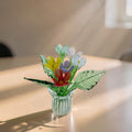 Mini Decorative Set of Glass Flowers