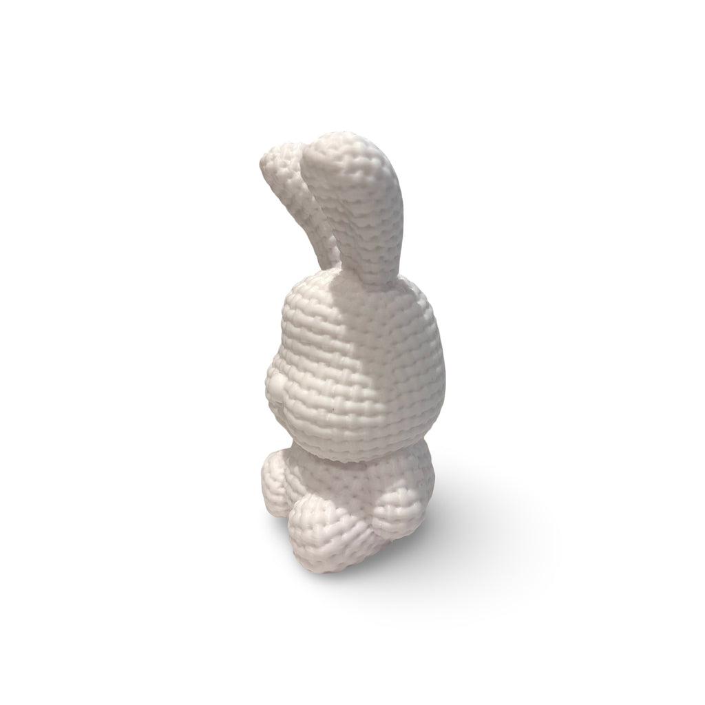 White Bunny Textured Figurine