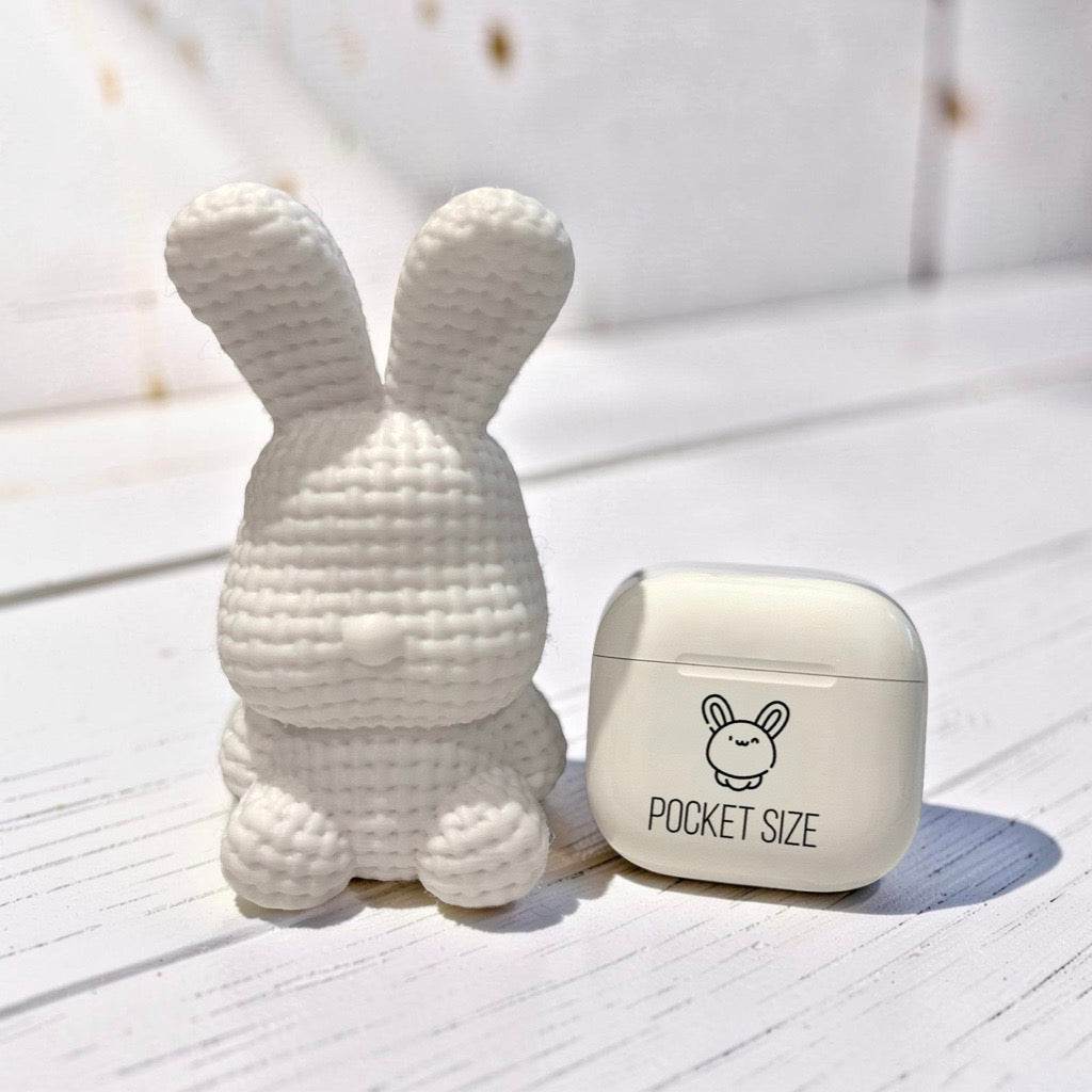 White Bunny Textured Figurine