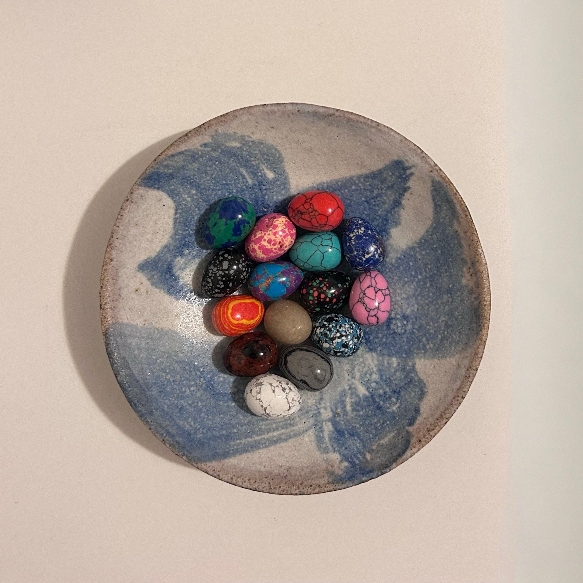 Multicolour Patterned Decorative Mini Eggs - Set of 15