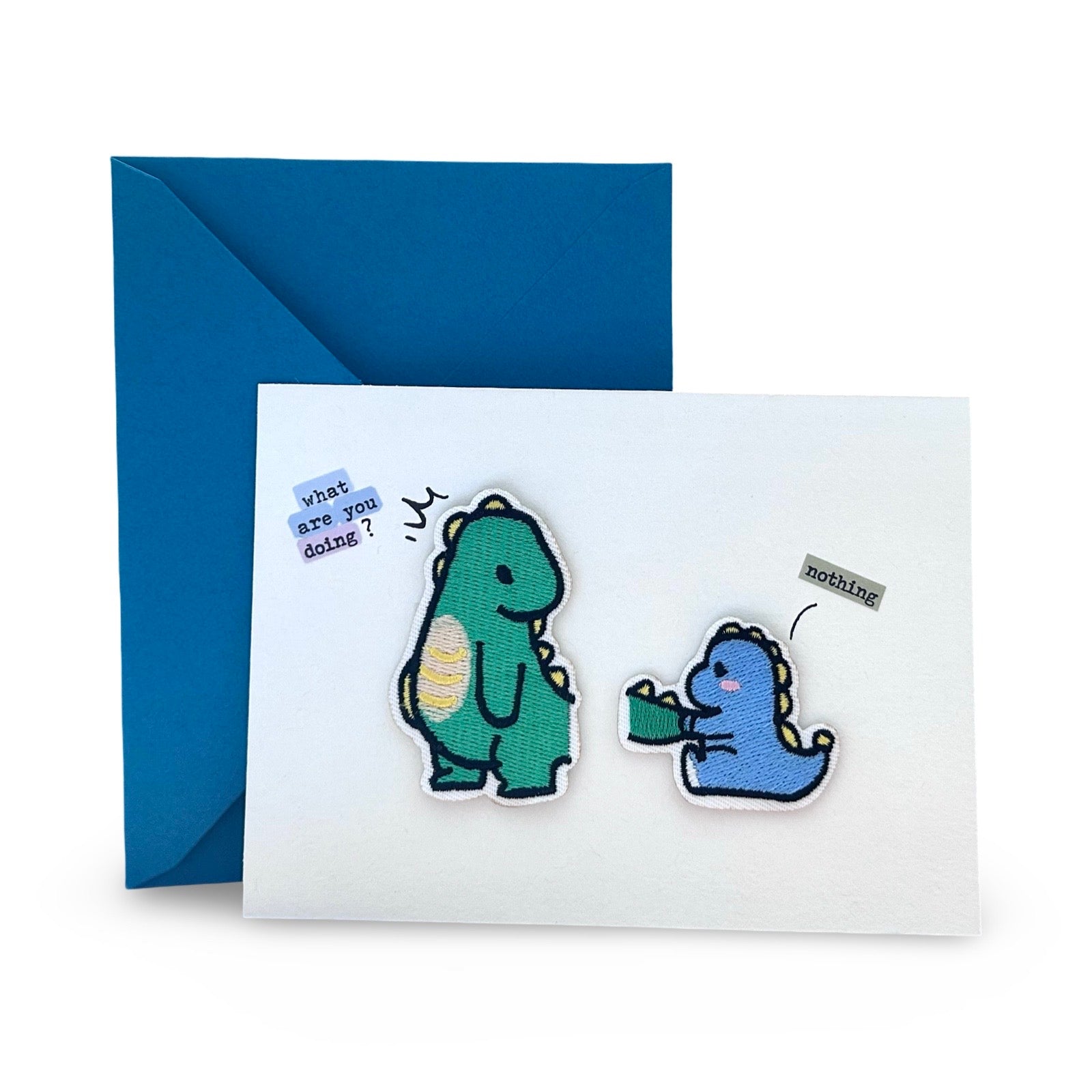 Two-piece Dinosaur Embroidered Iron On Patches