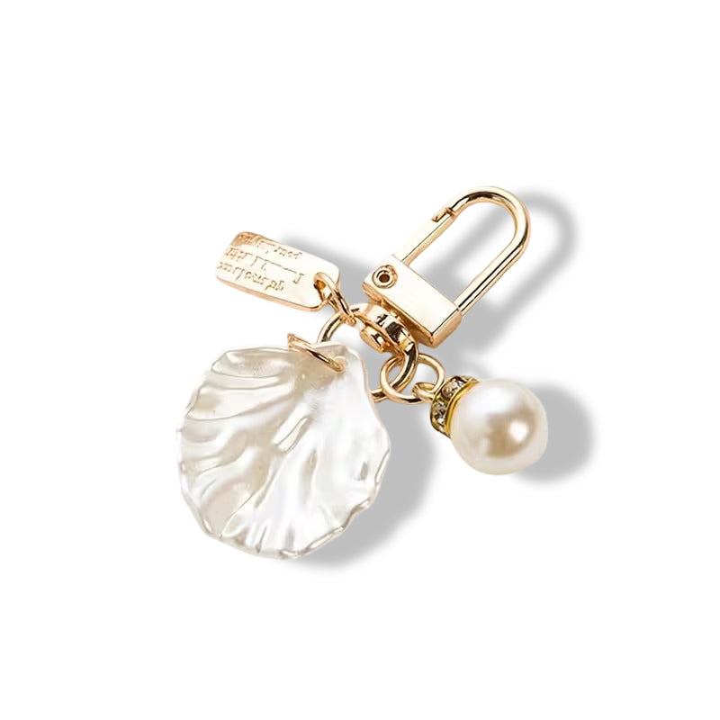 Seashell and Pearl Keyring