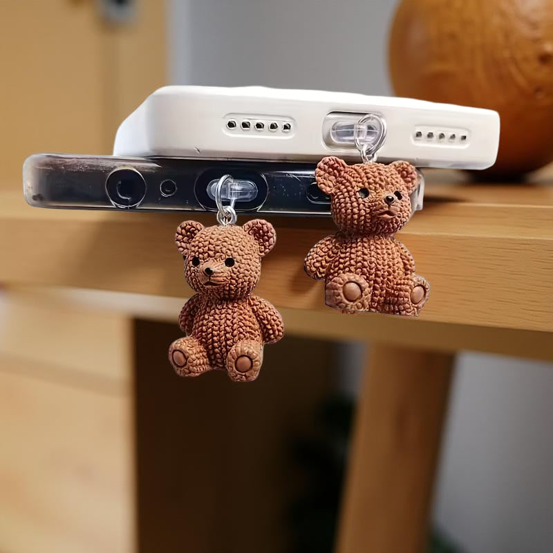 Teddy Bear Charging Port Dust Plug